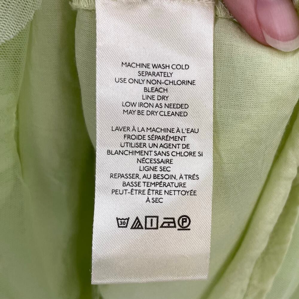 By Anthropologie Ruffled Tulle Skirt Green Midi Maxi XXS - Picture 10 of 12